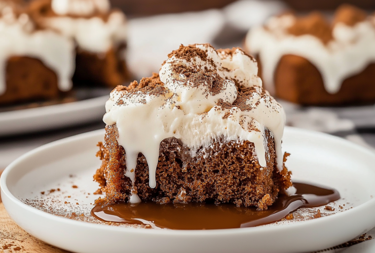 Gingerbread Poke Cake