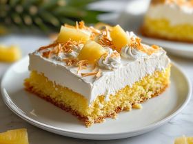Pina Colada Poke Cake