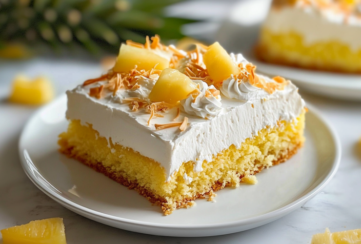 Pina Colada Poke Cake